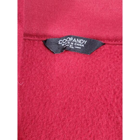 Coofandy Pullover Mens XL Red Sweater - Picture 3 of 6